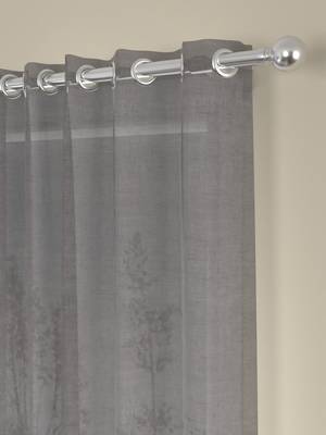 ROSARA HOME Solid Pack of 2 Transparent Long Door Curtains -9 Feet,Grey 2