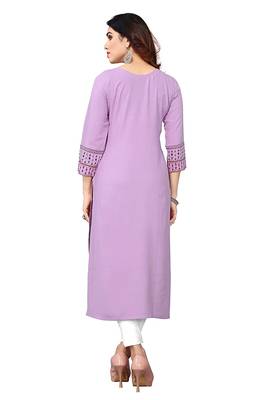 Pink printed viscose rayon ethnic-kurtis 5
