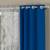 ROSARA HOME Solid Abstract Pack of 4 Black Out and Sheer Door Curtains -7 Feet,Cobalt Blue::White