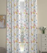 ROSARA HOME Geometric Pack of 2 Regular Door Curtains -7 Feet,Multicolor