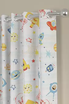 ROSARA HOME Geometric Pack of 2 Regular Door Curtains -7 Feet,Multicolor