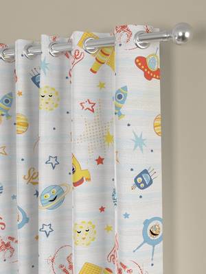 ROSARA HOME Geometric Pack of 2 Regular Window Curtains -5 Feet,Multicolor 2