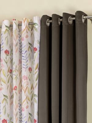ROSARA HOME Floral Pack of 4 Black Out and Sheer Long Door Curtains -9 Feet,Multicolor 2