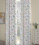 ROSARA HOME Geometric Pack of 2 Regular Long Door Curtains -9 Feet,Multicolor