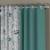 ROSARA HOME Solid Floral Pack of 4 Black Out and Regular Long Door Curtains -9 Feet,Mint Green::Blue
