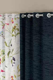 ROSARA HOME Floral Pack of 4 Regular and Sheer Long Door Curtains -9 Feet,Multicolor