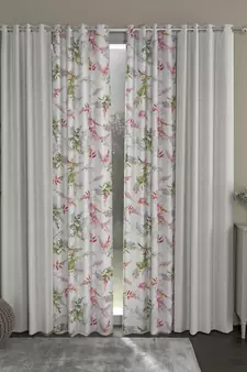 ROSARA HOME Solid Floral Pack of 4 Room Darkening and Regular Long Door Curtains -9 Feet,Cream::Multicolor