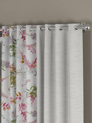 ROSARA HOME Solid Floral Pack of 4 Room Darkening and Regular Long Door Curtains -9 Feet,Cream::Multicolor 2