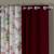 ROSARA HOME Solid Floral Pack of 4 Room Darkening and Regular Long Door Curtains -9 Feet,Maroon::Multicolor