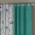 ROSARA HOME Solid Floral Pack of 4 Room Darkening and Regular Door Curtains -7 Feet,Light Blue::Blue