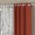 ROSARA HOME Jacquard Abstract Pack of 4 Regular and Sheer Door Curtains -7 Feet,Rust::White