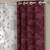 ROSARA HOME Jacquard Pack of 4 Regular and Sheer Long Door Curtains -9 Feet,Maroon::White