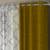 ROSARA HOME Jacquard Pack of 4 Regular and Sheer Long Door Curtains -9 Feet,Gold::White