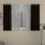 ROSARA HOME Solid Floral Pack of 4 Regular and Sheer Window Curtains -5 Feet,Dark Brown::White