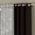 ROSARA HOME Solid Floral Pack of 4 Regular and Sheer Window Curtains -5 Feet,Dark Brown::White