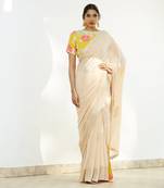 Light Peach Saree Set