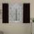 ROSARA HOME Solid Floral Pack of 4 Regular and Sheer Window Curtains -5 Feet,Dark Brown::White