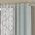 ROSARA HOME Solid Geometric Pack of 4 Regular and Sheer Long Door Curtains -9 Feet,Light Grey::White