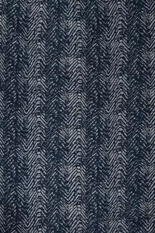 ROSARA HOME chevron Embroidered Pack of 4 Regular and Sheer Window Curtains -5 Feet,Navy Blue::Silver