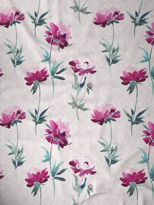 ROSARA HOME Floral Floral Pack of 4 Regular and Sheer Long Door Curtains -9 Feet,Pink::Multicolor 3