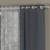 ROSARA HOME Solid Floral Pack of 4 Sheer Door Curtains -7 Feet,Navy Blue::White