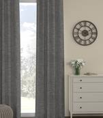 ROSARA HOME Textured Pack of Single Black Out Long Door Curtain -9 Feet,Beige