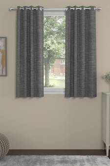 ROSARA HOME Textured Pack of 2 Black Out Window Curtains -5 Feet,Beige