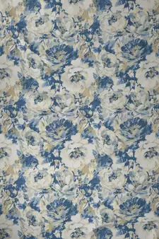 ROSARA HOME Floral Pack of 2 Regular Door Curtains -7 Feet,Blue