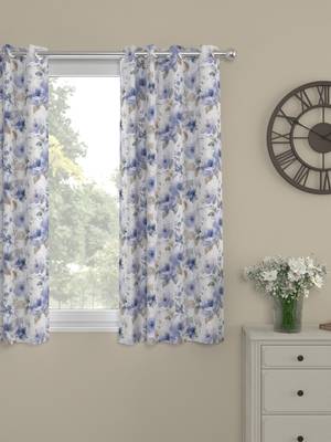 ROSARA HOME Floral Pack of Single Regular Window Curtain -5 Feet,Lavender 1