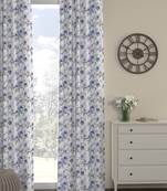 ROSARA HOME Floral Pack of Single Regular Door Curtain -7 Feet,Lavender
