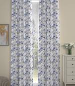 ROSARA HOME Floral Pack of 2 Regular Door Curtains -7 Feet,Lavender