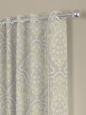ROSARA HOME Floral Pack of 2 Regular Window Curtains -5 Feet,Yellow 2
