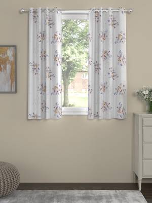 ROSARA HOME Floral Pack of 2 Regular Window Curtains -5 Feet,Multicolor 1