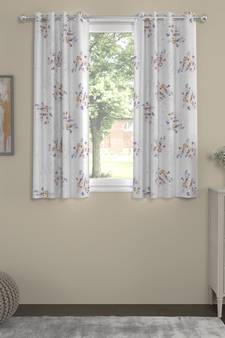ROSARA HOME Floral Pack of 2 Regular Window Curtains -5 Feet,Multicolor