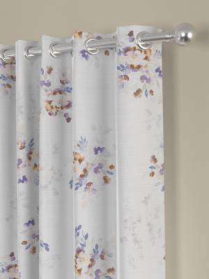 ROSARA HOME Floral Pack of 2 Regular Window Curtains -5 Feet,Multicolor 2