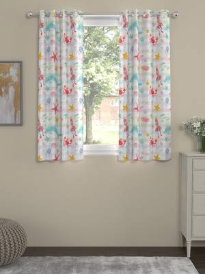 ROSARA HOME Animal Pack of 2 Regular Window Curtains -5 Feet,Multicolor 1