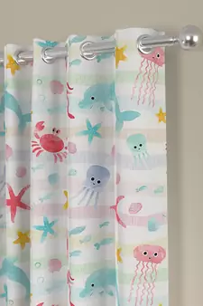ROSARA HOME Animal Pack of 2 Regular Door Curtains -7 Feet,Multicolor