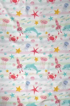 ROSARA HOME Animal Pack of 2 Regular Door Curtains -7 Feet,Multicolor