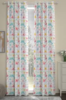 ROSARA HOME Animal Pack of 2 Regular Long Door Curtains -9 Feet,Multicolor