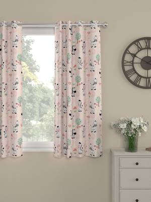 ROSARA HOME Animal Pack of Single Regular Window Curtain -5 Feet,Multicolor 1