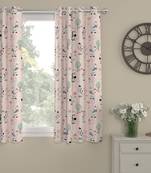 ROSARA HOME Animal Pack of Single Regular Window Curtain -5 Feet,Multicolor