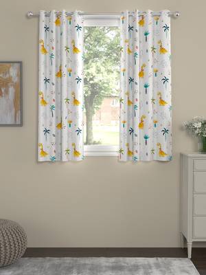 ROSARA HOME Animal Pack of 2 Regular Window Curtains -5 Feet,Multicolor 1