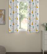 ROSARA HOME Animal Pack of 2 Regular Window Curtains -5 Feet,Multicolor