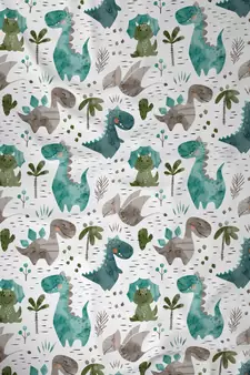 ROSARA HOME Animal Pack of 2 Regular Door Curtains -7 Feet,Teal