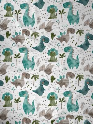 ROSARA HOME Animal Pack of 2 Regular Long Door Curtains -9 Feet,Teal 3