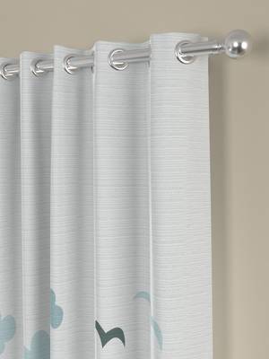 ROSARA HOME Boat Print Pack of 2 Regular Long Door Curtains -9 Feet,Multicolor 2