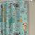 ROSARA HOME Animal Pack of 2 Regular Door Curtains -7 Feet,Teal