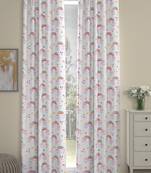 ROSARA HOME Rainbow Print Pack of 2 Regular Door Curtains -7 Feet,Multicolor
