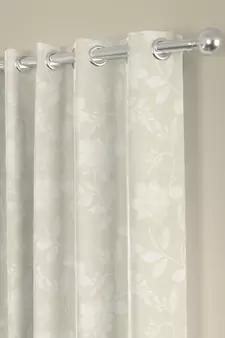 ROSARA HOME Jacquard Pack of 2 Regular Window Curtains -5 Feet,Off White