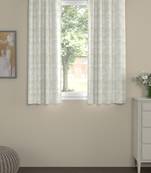 ROSARA HOME Jacquard Pack of 2 Regular Window Curtains -5 Feet,Off White